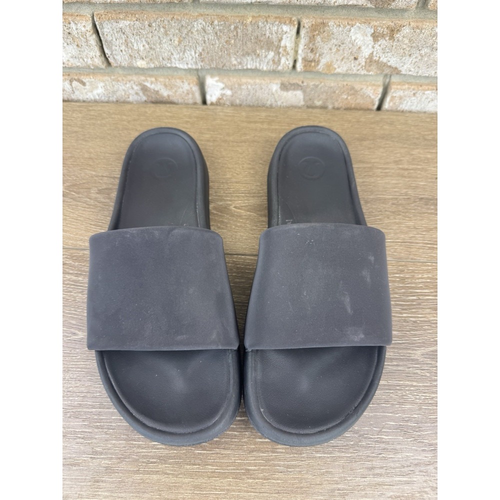 Lululemon Restfeel Slides Mens 9 Black Slip On Beach Gym Shower Resort Sandals